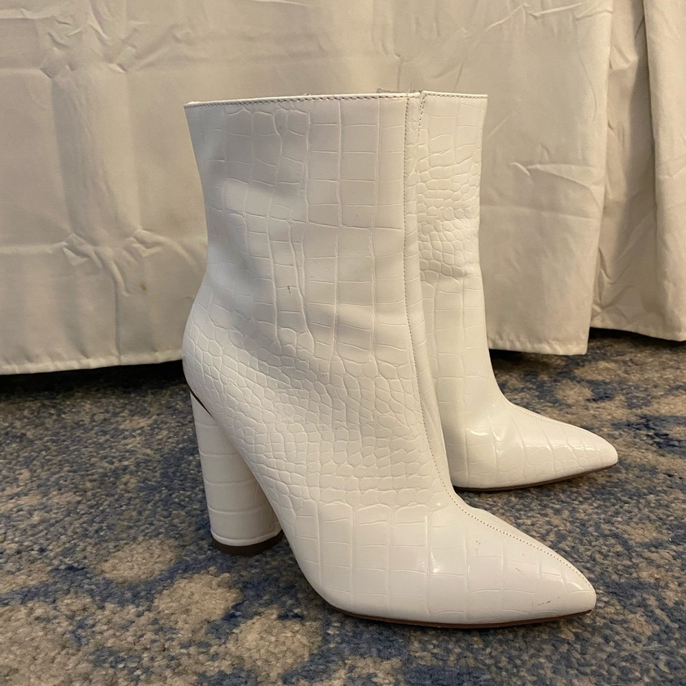 Fun white booties!